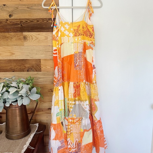 Anthropologie Geisha Designs Margarella Multicolor Patchwork Print Maxi Dress S - Picture 6 of 6